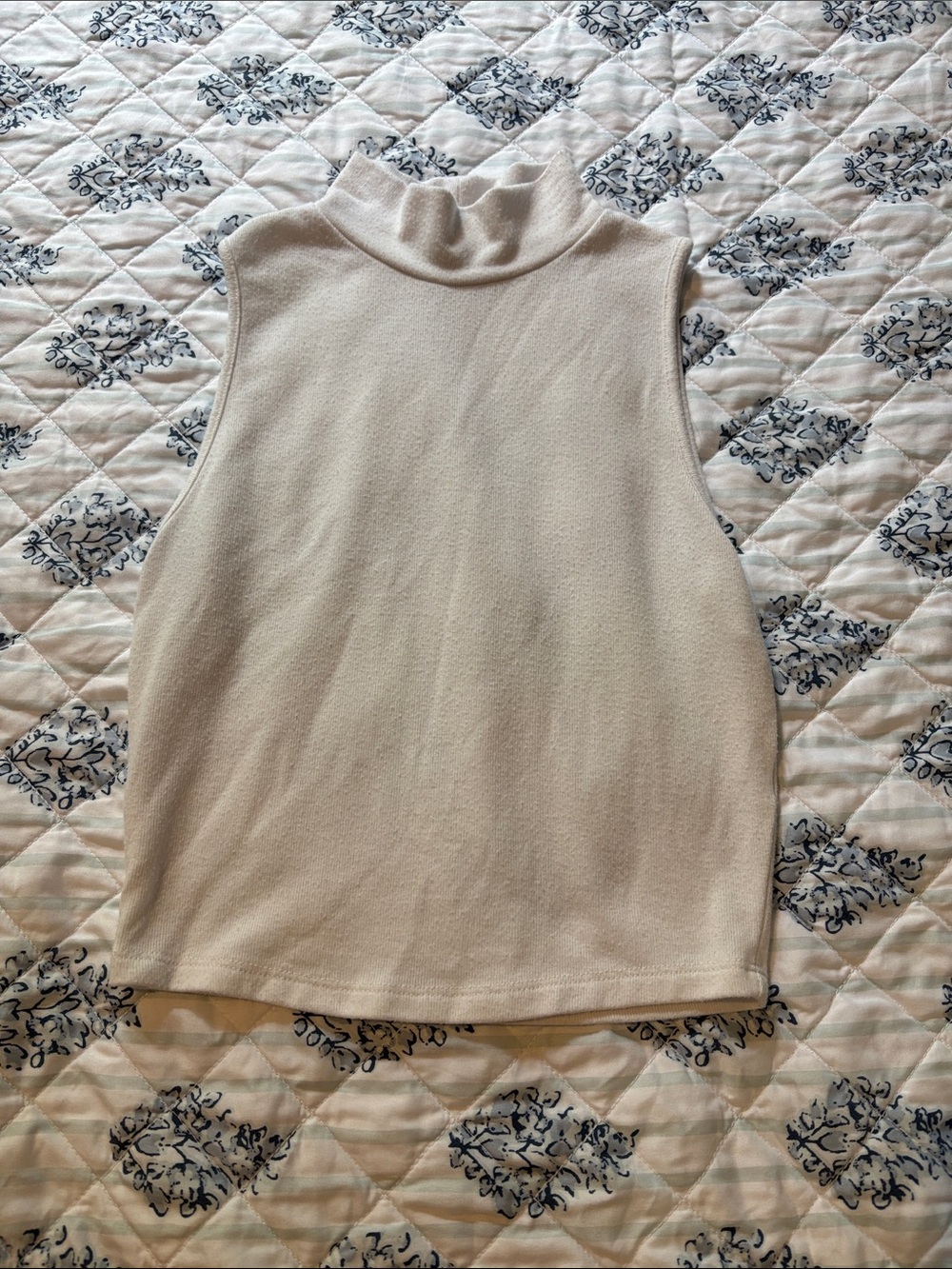 Forever 21 White Mock Neck Top